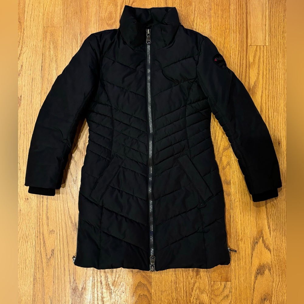 PAJAR CANADA PARKA COAT QUEEN BLACK Winter long insulated logo winter size 8